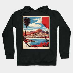 Corsica France Vintage Poster Tourism Hoodie